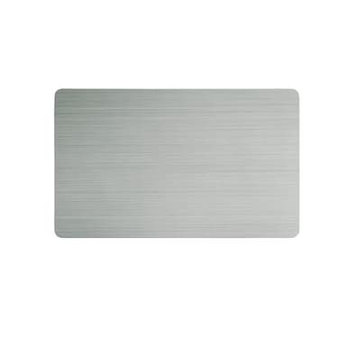 5-Pack NFC Blank Metal-PVC Hybrid Business Cards with 215 Chip & 504-Byte Memory, Laser Customizable on Metal Side (Brushed Silver)