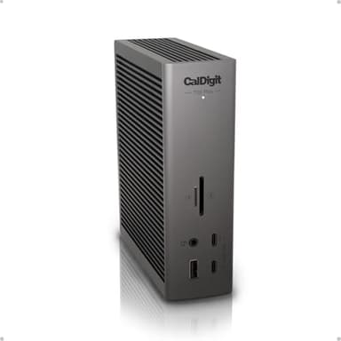 CalDigit TS5 Plus - Thunderbolt 5 Dock - 20 Port,10GbE, 140W Dedicated Host Charging, Thunderbolt 5 x3, USB 10Gb/s x10, Dual USB Controllers, Up to Dual 8K 60Hz Displays, 1.0m Braided Cable, 330W PSU