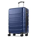 Sweetcrispy 20 inch Carry on Luggage, Hard Shell ABS Suitcase with Double Spinner Wheels, Lightweight Expandable Rolling Suit Case with TSA Lock