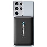 TECHSMARTER 10000mAh Fast Wireless Power Bank with Anti-Slip Suction Cups. 18W USB-C PD Portable Charger Compatible with iPhone 16, 15, 14, 13, 12, 11, XS, Samsung Galaxy S24, S23, S22, S21, LG ThinQ