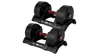 Core Fitness® Adjustable Dumbbell Weight Set By Affordable Dumbbells - Adjustable Weights - Space Saver - Weights - Dumbbells For Your Home -