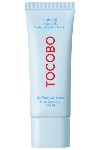 Bio Watery Sunscreen SPF 50 Broad Spectrum Korean Facial Sun Cream with Hyaluronic Acid - Lightweight Daily Face Sunblock Lotion - Vegan, Hypoallergenic, Oxybenzone-Free 1.35 fl oz