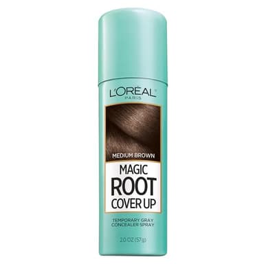 L'Oreal Paris Magic Root Cover Up Gray Concealer Spray, Medium Brown, 2 Oz(Packaging May Vary)