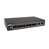 BV-Tech 8-Port PoE Switch with 2 Gigabit Uplink Ports – 96W High-Power Budget, Compact Desktop Design, Extended Transmission up to 656ft – Durable, Easy Setup for Office & Home Networks