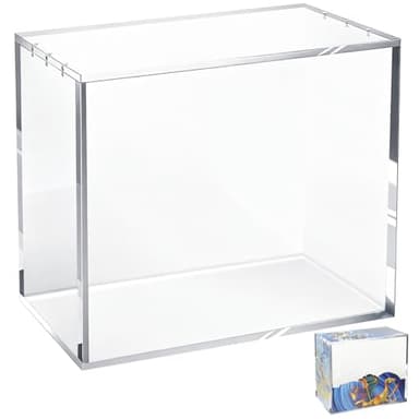 SUVQWJT Upgrade PKMN Booster Box Acrylic Case, 5mm Thick Clear Acrylic Protector, PKMN Booster Box Case, Premium Magnetic Holder, Storage Container for Trading Card Collection