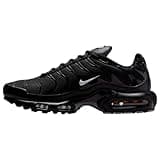 Nike Men's Air Max Plus Running Shoes, Black/White-Blue Lightning-Bright Crimson-Wolf Grey, 11 M US