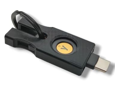 Case for YubiKey 5 NFC Case | Case for YubiKey NFC Fido |Protective Cover for YubiKey 5/5C NFC/FIDO | Valid for USB-C and USB-A | with Black Metal Ring Included | Many Colors (Black)