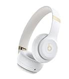 Beats Solo 4 - Wireless Bluetooth On-Ear Headphones, Apple & Android Compatible, Up to 50 Hours of Battery Life - Warm White (Renewed)