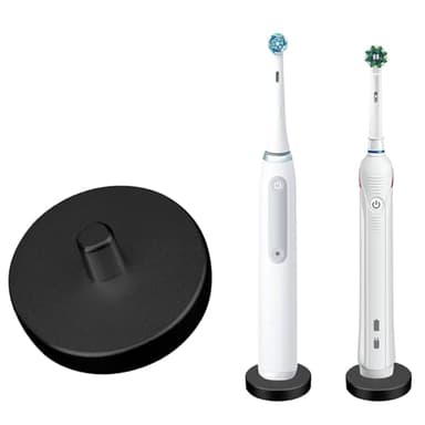 Black Electric Toothbrush Holder for Bathroom, Stainless Steel Freestanding Brush Holder, Compatible with Oral-B iO Series 3/4/5/6, Pro 500/1000/2500/3000/5000/7000/7500, Genius 6000/8000
