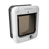 Closer Pets Cat Mate Microchip Activated Medium Size Cat Door for Entry Control of up to 30 Cats - ISO and AVID Compatible