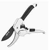 Pruning Shears for Gardening Heavy Duty Ratchet Garden Clippers Handheld Ergonomic Garden Shears Tools Anvil Pruners For Weak Hands & Arthritis Extra Sharp Blade Perfect Gardening Gifts for Men Women