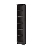 Ikea BILLY/OXBERG bookcase with glass door, 40x30x202 cm, black-brown/glass