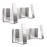 Pot Lid Rack, Wall Mounted 304 Stainless Steel Pan Lid Organizer Holder, 3M Self Adhesive, Kitchen Cooking Utensil Tool (Silver, Set of 2)
