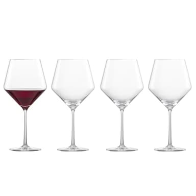 ZWIESEL GLAS Pure Burgundy Red Wine Glass (Set of 4), Graceful Burgundy Glasses for Red Wine, Dishwasher-Safe Tritan Crystal Glasses, Made in Germany (23 Ounce)