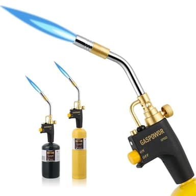 High Intensity Propane Torch Head Fuel by Propane, MAPP, Welding Torch, Turbo Gas Torch Kit, Trigger Start Mapp Gas Torch Kit with Igniter,Propane torch,Blow Torch(Fuel Not Included)