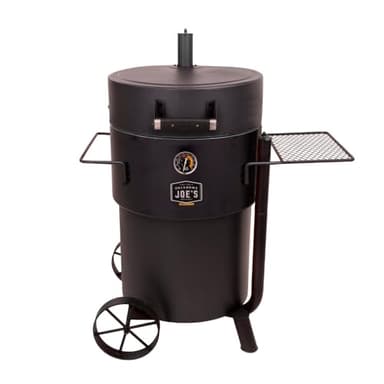 Oklahoma Joe's Bronco Pro 21.5 in. Heavy Duty Charcoal Drum Smoker and Grill with 366 sq. in. Cooking Area, Black