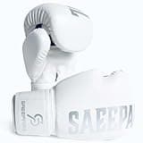 SAEEPABUL S300 Pro Boxing Gloves for Men and Women Suitable for Boxing Kickboxing Mixed Martial Arts Maui Thai MMA Heavy Bag Fighting Training White Ghost, 14oz