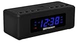 Emerson CK2023AM/FM Dual Alarm Clock Radio with 0.6" Blue LED Display, 4-Level dimmer, and Wake to Radio/Buzzer Alarm, Black