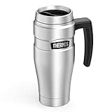 THERMOS Stainless King Vacuum-Insulated Travel Mug, 16 Ounce, Matte Stainless Steel