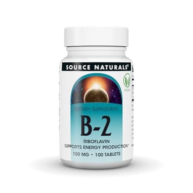 Source Naturals Vitamin B-2 Riboflavin 100 mg Supports Energy Production - 100 Tablets