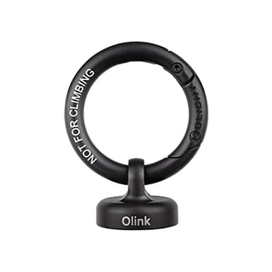 OLIGHT OLINK Portable Magnetic Hook Compatible with Flashlights, Obulb Series, Stainless-Made Carabiner-Style Ring (Black)