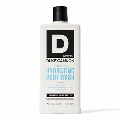Duke Cannon Hydrating Body Wash - 18oz, Moisturizing Formula for Dry Skin, Refreshing Clean, Tough Yet Gentle, for Men, Soft Side Scent