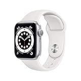 Apple Watch Series 6 (GPS, 40mm) - Silver Aluminum Case with White Sport Band (Renewed)