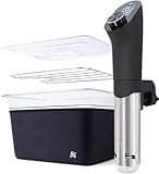 Greater Goods Pro Sous Vide Kit - An 1100 Watt, Powerful, Precise Sous Vide Cooker and Premium, Plastic Container with Sous Vide Rack, Lid, and Neoprene Sleeve | Designed in St. Louis