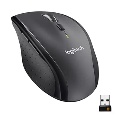 Logitech M705 Marathon Wireless Mouse, Gaming Mouse Wireless, 2.4 GHz USB-A Receiver, 5-Programmable Buttons, 3-Year Battery, PC, Mac, Laptop, Chromebook - Black