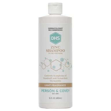 DHS Zinc Shampoo – Dandruff Shampoo – for Flaky and Dry Scalp with 2% Zinc Pyrithione, 16 oz