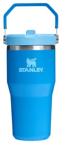 STANLEY IceFlow 2.0 Flip Straw Tumbler with Handle 20 oz | Twist On Lid and Flip Up Straw | Leak Resistant Water Bottle | Insulated Stainless Steel | BPA-Free | Azure