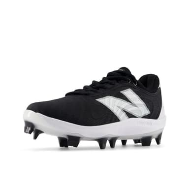 New Balance Women's FuelCell Fuse V4 Molded Softball Shoe, Black/Optic White, 8.5 M
