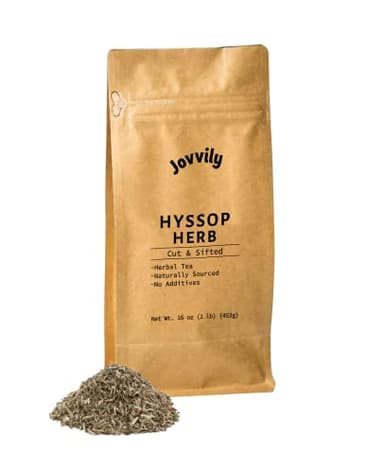 Jovvily Hyssop Herb (Cut & Sifted) - 1lb - Herbal Tea - No Additives