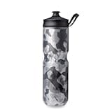 HydraPak | Polar Bottle - Polar Sport Insulated Water Bottle - BPA-Free, Sport & Bike Squeeze Bottle with Handle (Contender Black, 700ml / 24oz)