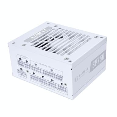 Lian Li SP V2 750 Watt SFX Form Factor Power Supply with Native 12V-2x6 Cable - Low Noise - 80+ Gold Efficiency - ATX 3.1 & PCIe 5.0 Compliant - 92mm FDB Fan - 10-Year Warranty - White (SP750G.W)