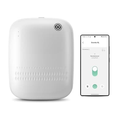 Airversa Waterless Essential Oil Diffuser for Home Large Room and Commercial Use, Up to 2000 sq ft, App Control Cold Air Diffuser, 400mL, DC-12V/1A Plug in Wall, Smart Scent Air Machine, ANW-White