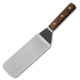 HIC Kitchen Dexter-Russell Burger Turner, Stainless Steel with Walnut Handle, Made in the USA, 8-by-3
