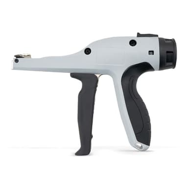 Effort-Saving Ergonomic Zip Tie Gun - Adjustable Tension Cable Tie Installation Tool with 16-Position Knob, Flush Cut & Low Handle Force, Fits Subminiature (8 lbs) to Standard (50 lbs) Cable Ties