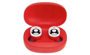 eKids Super Mario Wireless Earbuds with Microphone, Bluetooth Earbuds with Charging Case (Mario)