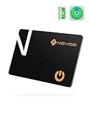 NOVOO SmartCard Wallet Tracker Card Air Tag - 1.6mm, 6-Year Battery, Apple Find My(iOS Only, Not Android Compatible), IP68 Waterproof, Smart Bluetooth Tracker Thin GPS Item Finder for Wallet, Luggage