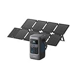 Anker SOLIX C200 DC Power Bank Station (60,000mAh) and 60W Solar Panel, 192Wh Portable Power Station, LiFePO4 Battery, 200W Solar Generator, for Outdoor, Camping, Traveling, and Emergencies