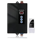 Tankless Water Heater Electric, 3000W 110V Instant Hot Water Heater Under Sink, On Demand Water Heater With Remote Control, Mini Water Heater Electric Tankless Under Sink for RV, Kitchen (Black)