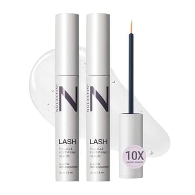NULASTIN Follicle Fortifying Lash Serum - Clinically Tested Eyelash Enhancing Serum - Nourishes & Repairs to Promote Longer-Looking Lashes - Enriched with Hair-Strengthening Ingredients (2 Count)
