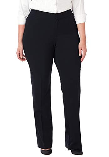 Catherines Women's Plus Size Right Fit Pant (Curvy) - 22 W, Black