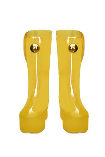 Adult Cosplay Shoes Egghead Island Costume DOM Fashion Flat Booties Pull on Mid Boots Halloween Dress