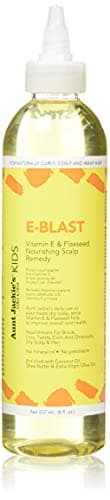 Aunt Jackie's Kids E-Blast Daily Oil for Dry Scalp, Vitamin E and Flaxseed Nourishing Scalp Remedy for Naturally Curly, Coily and Wavy Hair, 8 oz