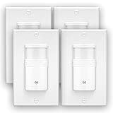 EverElectrix 2 Pack, 3-Way Motion Sensor Light Switch (Not Single Pole), Neutral Wire Required, Indoor in-Wall Occupancy Sensor with Wall Plate, Adjustable Timer, Title 24, UL Certified, White
