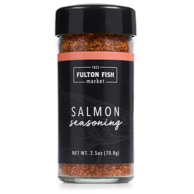 Fulton Fish Market Salmon Seasoning Sweet & Smoky Spice Blend for Grilled, Baked or Pan-Seared Fish, Custom Seafood Rub, 2.5 oz