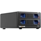 CENMATE Dual Bay Hard Drive RAID Enclosure with Cooling Fan for 2.5/3.5" SATA HDD/SSD with USB A/C 3.0 Cable, 3.5 Hard Drive Enclosure Support 40TB,4 RAID Modes,Tool-Free HDD Enclosure