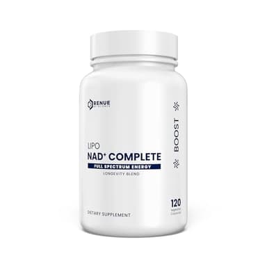 Renue By Science NAD+ Complete | 120 Liposomal NAD Supplement Capsules with NMN, NR & Trigonelline - 310mg NMN & 160mg NAD per Serving | Bioavailable Formula for Increased Absorption | Made in the USA